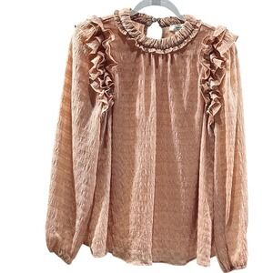 ENTRO Boutique Brand Ruffled Blouse/Top EUC Size M